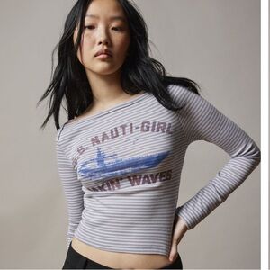 Striped long sleeve Urban Outfitters top